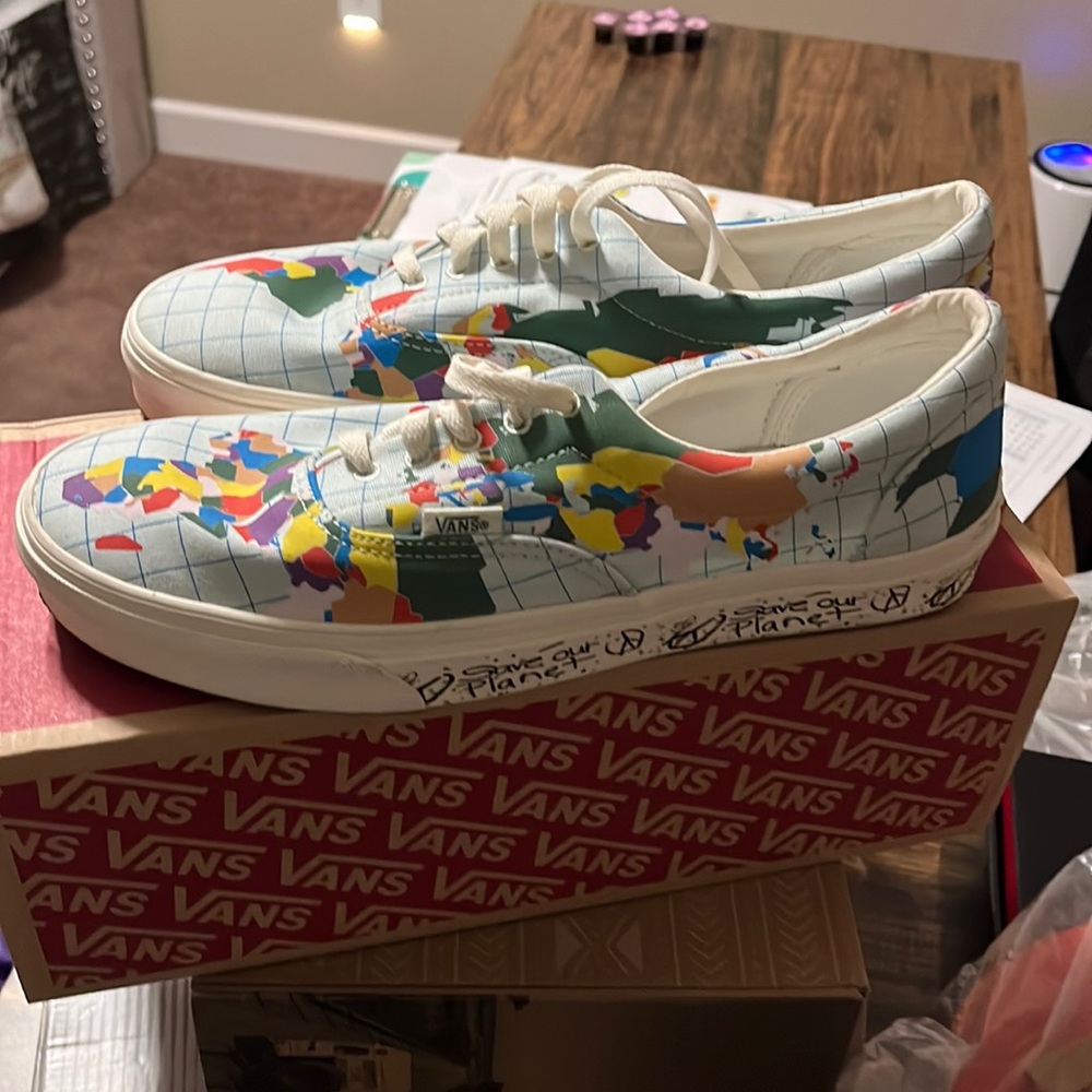 Vans Save Our Planet x Era 'World Map' Classic White/Multi-Color VN0A4BV4T2V